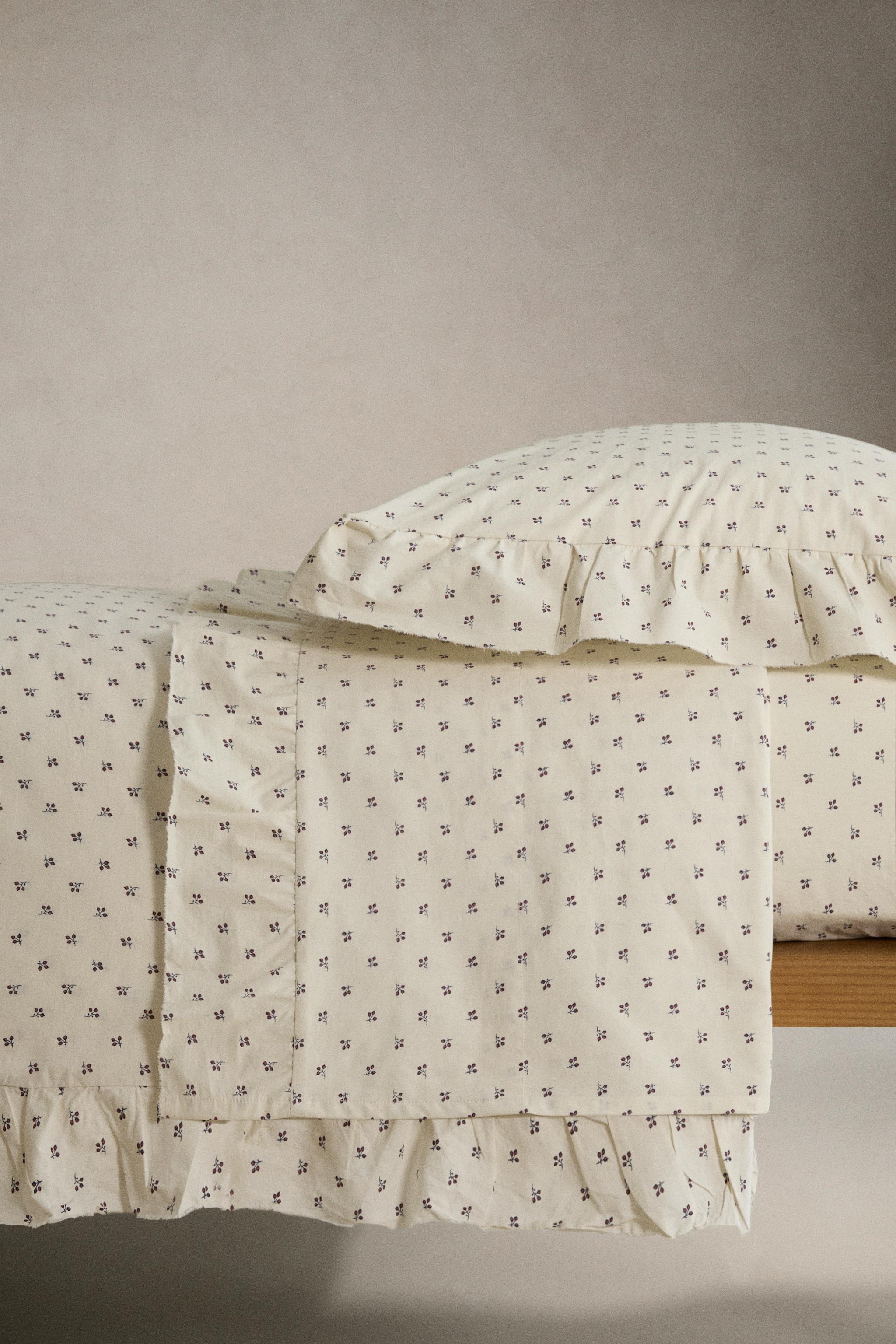 KIDS' FITTED SHEET WITH FLORAL PRINT